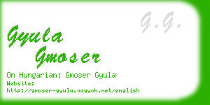 gyula gmoser business card